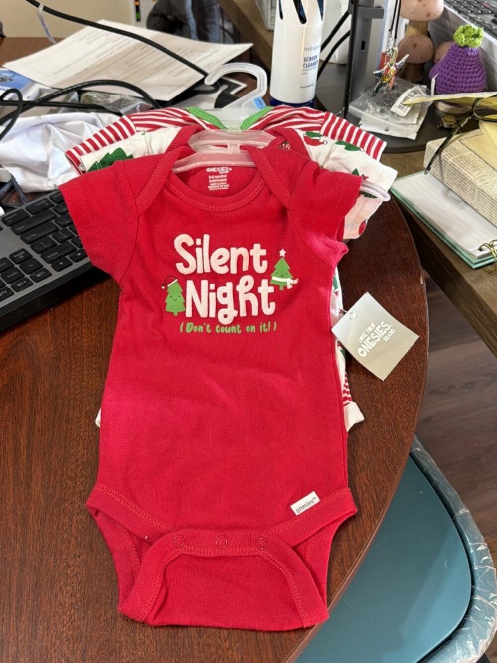 Love Your Onesies Brand Silent Night 3 Pack Onesies - Size 6/9 months - NWT